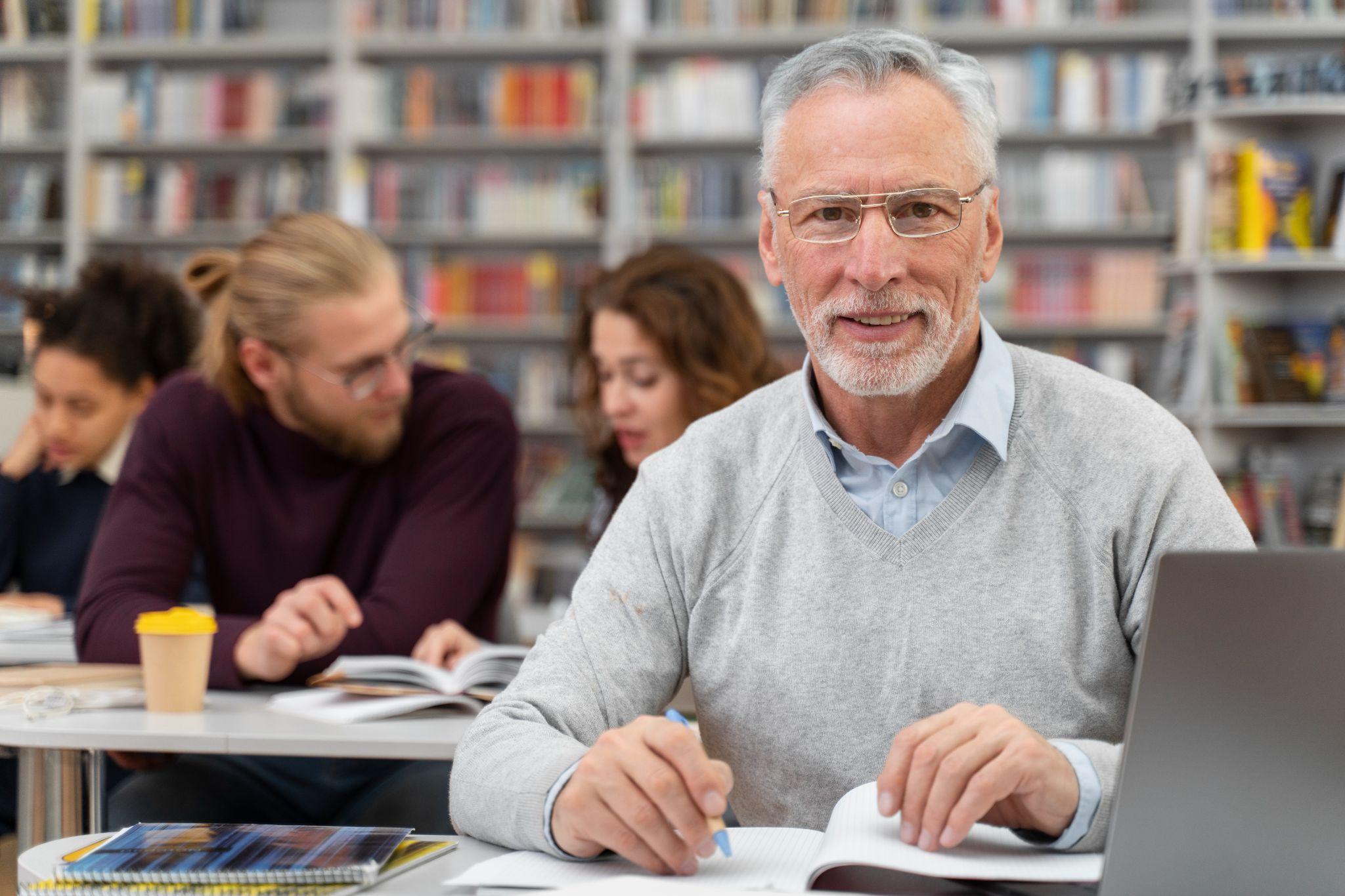 Group of adults in a friendly learning environment